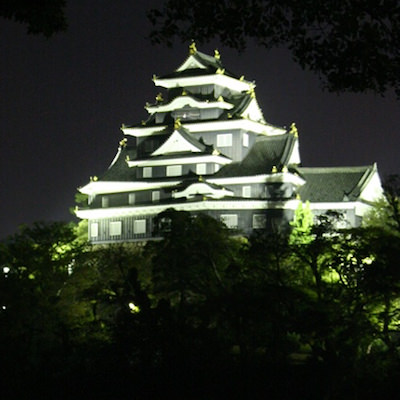岡山城のライトアップ | 岡山城