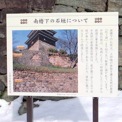 南櫓下の石垣について | 上田城