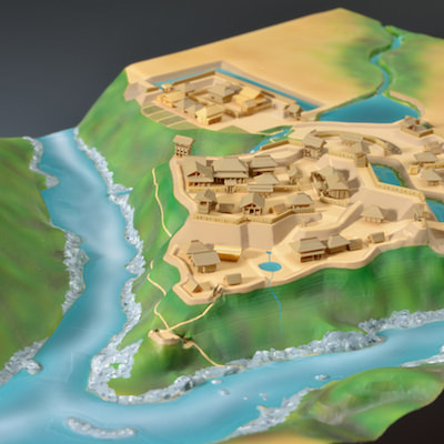 長篠城のジオラマ復元模型（城ラマ） | 長篠城